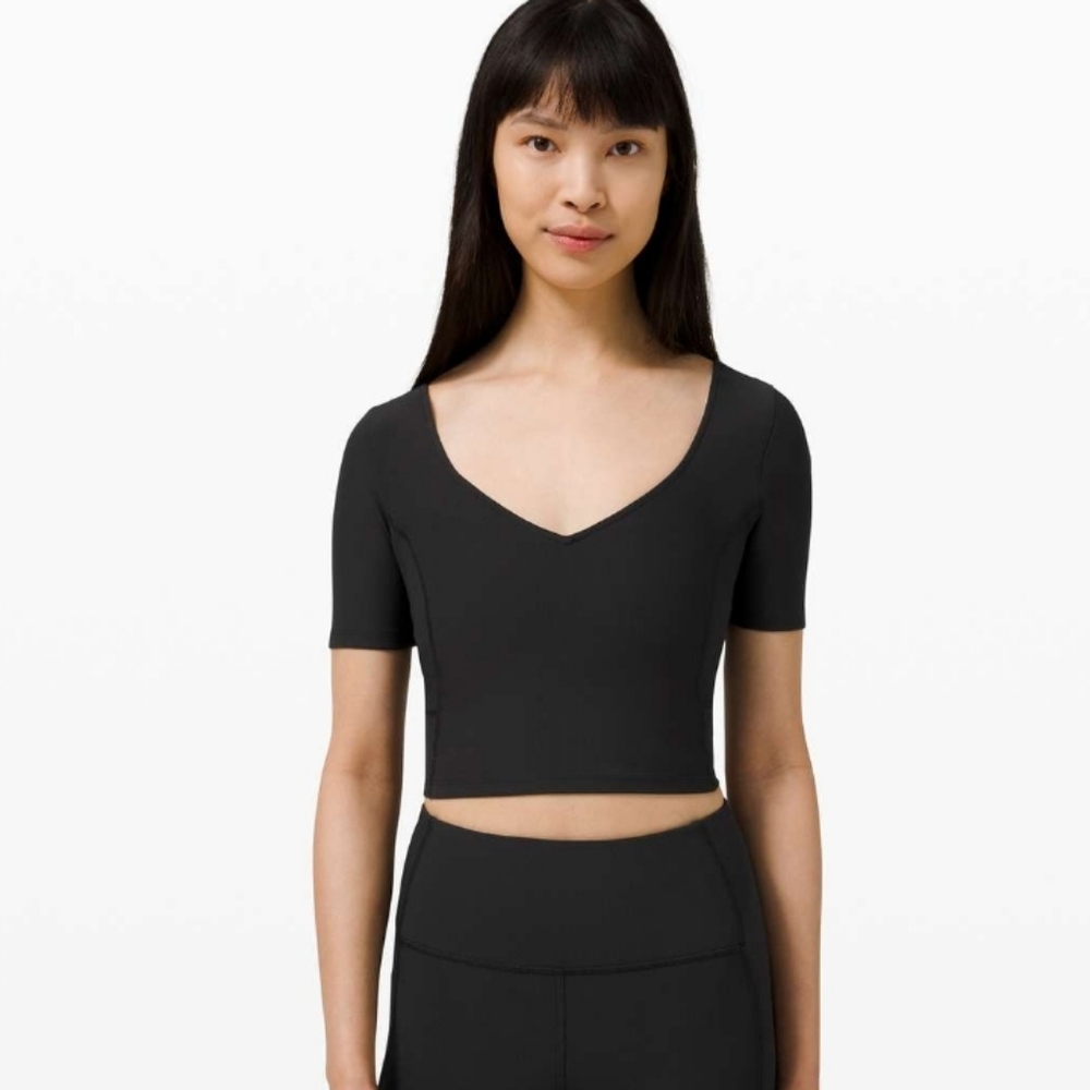 LULULEMON ribbed Yoga V-neck Top - Picture 1 of 5
